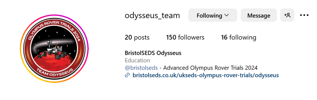 Instagram header for team_odysseus